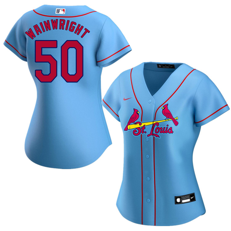 Nike Women #50 Adam Wainwright St.Louis Cardinals Baseball Jerseys Sale-Blue